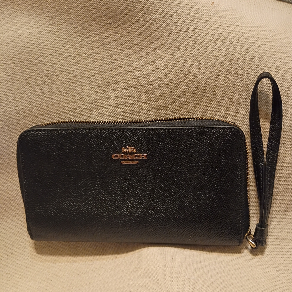 Coach Black Wristlet Wallet